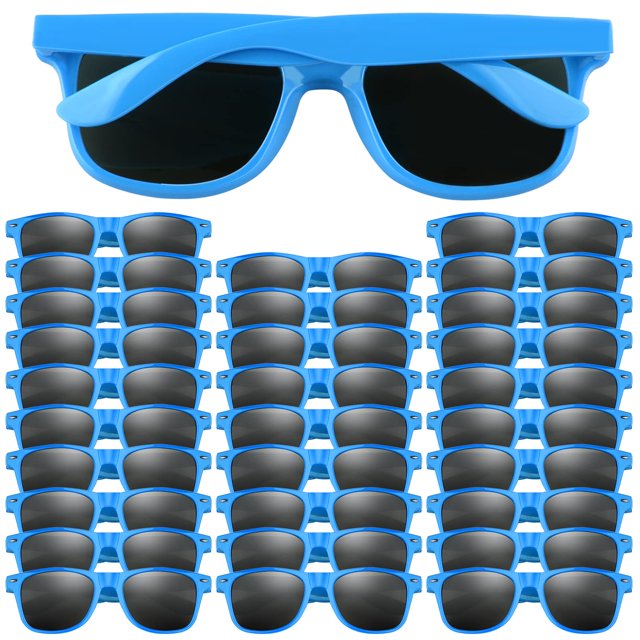 Gafas de Sol para Fiesta FEPITO Paquete de 30 Piezas para Niños y Adultos Azul