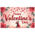 thumbnail image 1 of Happy Valentines Day Backdrop Banner Background Decorations Party Supplies Romantic Props Decor Wedding Anniversary Photobooth Decor, 1 of 4