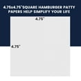 thumbnail image 3 of SDTC Tech 500 PCS Square Hamburger Patty Paper  Parchment Paper 4.75x4.75 inch Non-Stick Food Grade Burger Paper Sheets for Preparing and Storaging Patties Bakings and More, 3 of 7
