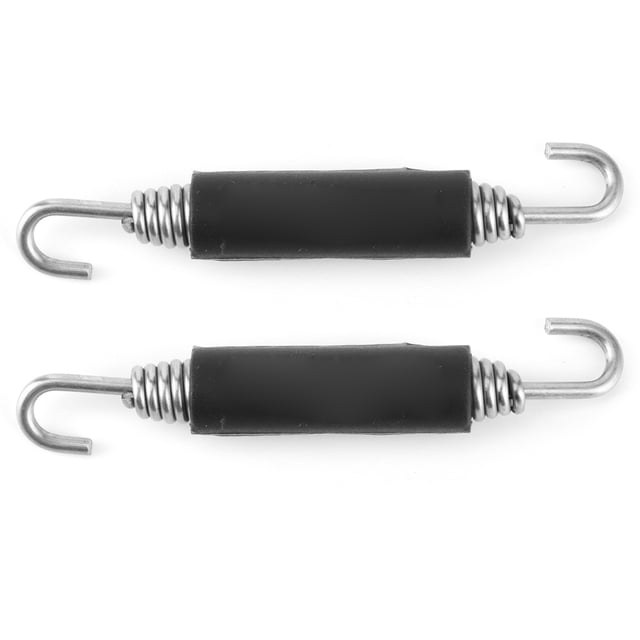 Par de ganchos de resorte para tubo de escape de acero inoxidable, accesorio modificado para motocicleta