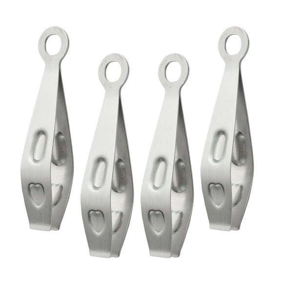 MLINS Stainless Steel Chicken Tweezers for Pet Use Convenient MultiFunctional Hair Removal Silver 4pcs
