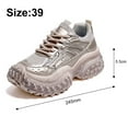 thumbnail image 2 of Women's Mesh Platform Sneakers;Breathable PU and Mesh Sports Shoes;Non-Slip Compression Molded EVA Mixed Foam Midsole;Comfortable Memory Foam Insoles Casual Shoes, 2 of 5