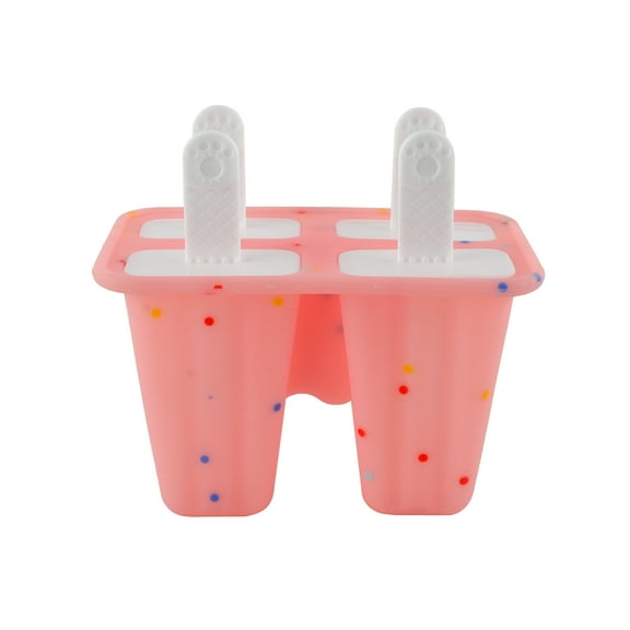 Rectangle Silicone Ice Pop Molds - Reusable & Dishwasher Safe, Pink
