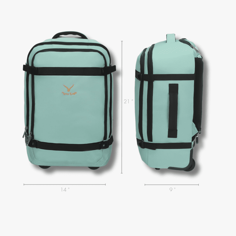 Convertible Wheeled Laptop Carry-On Bag (42L) – Hynes Eagle – Mint Green