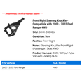 thumbnail image 2 of Front Right Steering Knuckle - Compatible with 2000 - 2002 Ford Ranger 4WD 2001, 2 of 2