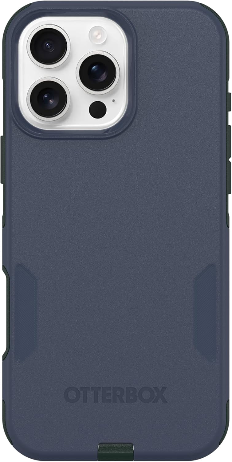 OtterBox iPhone 16 Pro Max (Only) - Commuter Series MagSafe Case - Indigo Marsh (Blue & Green) - Built-in Magnets - Slim & Tough - Pocket-Friendly - with Port Protection