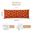 thumbnail image 2 of KLL Ultra Soft Microfiber Body Pillow Cover/Pillowcases 20"x54" with Hidden Zipper Closure-Christmas With Gold Snowflakes, 2 of 5