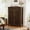 Black Walnut, variant on Finmind 5-Tier Shoe Cabinet with Drawer, Freestanding Wooden Shoe Cabinet with Louvered Doors and Adjustable Shelves, Brown