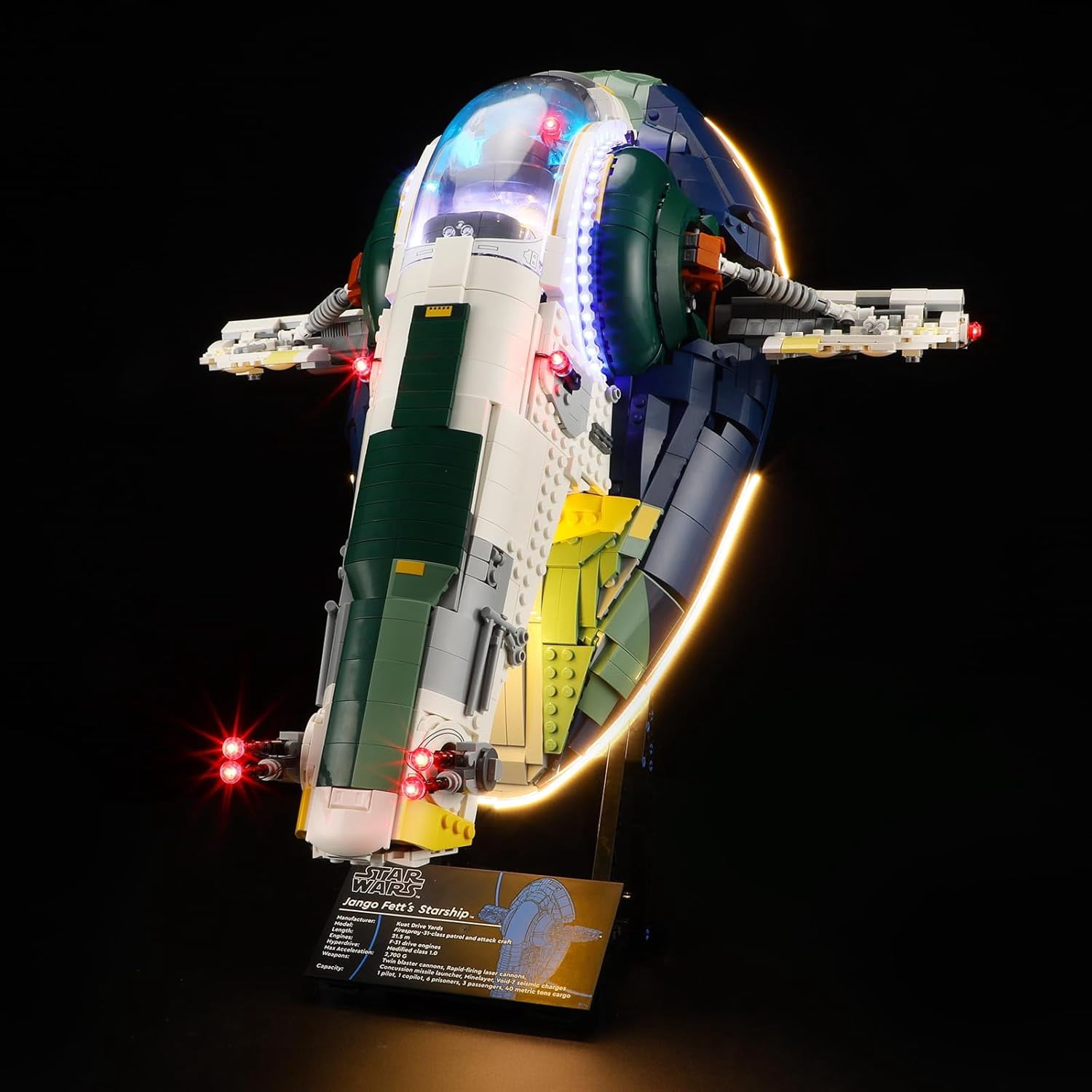 LED Light for Lego-75409 Jango Fett's Firespray-Class Starship Building Blocks Model (Building Set NOT Included)