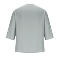 thumbnail image 5 of Stamzod Plus Size Men Shirts Summer V Neck Three-Quarters Sleeve Button Down Shirts Casual Loose Plain Tshirts for Men Gray XXXL, 5 of 7
