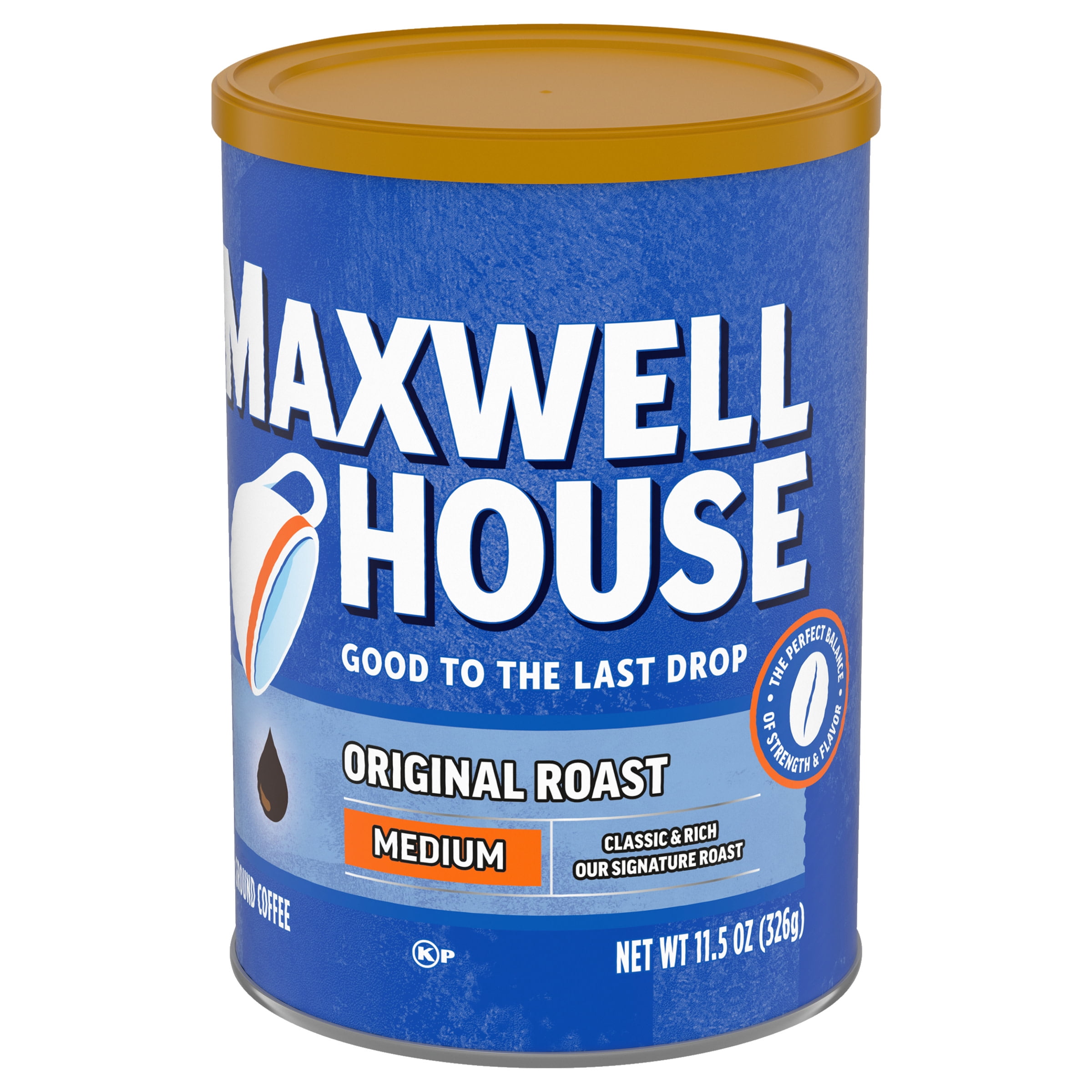 Maxwell House The Original Roast Medium Roast Ground Coffee, 11.5 oz  Canister