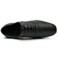 thumbnail image 5 of Dakaela Men's Ballroom Dance Shoes Leather Lace up Dancing Loafers Low Heel Latin Tango Salsa Shoe, 5 of 7