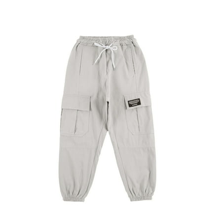 

Baby Girls Pants Solid Color Spring Summer Cotton Cargo Jogger Clothes Breathable Comfy Fitness Slacks