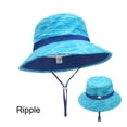 thumbnail image 4 of Ccpelsie Girls and Boys Sun Hat Baby Beach Hats Kids Summer Protection Cap Toddler Breathable Caps Wide Brim Neck Flap Light Blue,S, 4 of 5