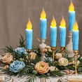 thumbnail image 2 of Lámpara LINCOUNTRY Velas cónicas LED azules sin llama de 12 cm, 2 of 9