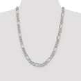 thumbnail image 2 of 925 Sterling Silver 9.5mm Pave Flat Figaro Chain 24 Inch, 2 of 7