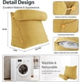 thumbnail image 3 of Daneey Reading Pillow for Bed Adult, Back Pillow for Bed Sitting Up, Back Support Pillow, Gray, 23.5 * 8 * 20IN, 3 of 3
