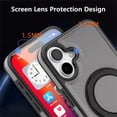 thumbnail image 3 of Funda Soyeacrg para iPhone 16 Pro Max/16 Pro/16 Plus/16, compatible con MagSafe, ultradelgada, elegante, ligera, de cuero antiarañazos con soporte giratorio de 360°, verde, 16, 3 of 7