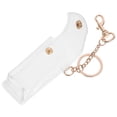 thumbnail image 3 of KAKOWELY PVC Chapstick Pouch Keychain Transparent Sleeve Fashion Lipstick Holder Key Rings (Golden Keychain),3.43X"X1.3"X0.98", 3 of 5