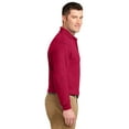 thumbnail image 3 of Port Authority Tall Silk Touch Long Sleeve Polo-3XLT (Red), 3 of 4