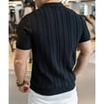 thumbnail image 4 of Men's Zipper Knit Polo Shirt Short Sleeve Polo T-Shirt, 4 of 4