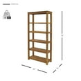 thumbnail image 5 of NPD Furniture Tiburon 34.5" Wood Slatted Book Shelf in Brown/Amber, 5 of 5