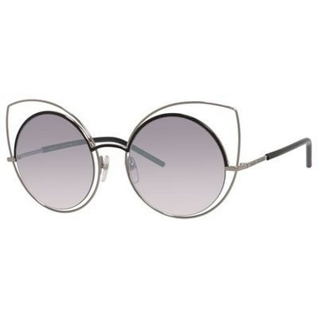 Marc Jacobs Metal Cat Eye Sunglasses 53 025K Ruthenium / Shiny Black (FU violet silver mirror lens) 53 / 025K Ruthenium / Shiny