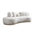 thumbnail image 2 of Ella Ivory Boucle Chaise Lounge, 2 of 7