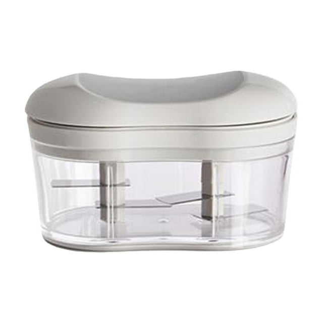 MOQIN Garlic Chopper Garlic Presses Mini Manual Hand Food Chopper for Kitchen Onion Dicer Crusher Garlic Mincer Stainless Cutter Crusher And Storage Container for Home and Camping
