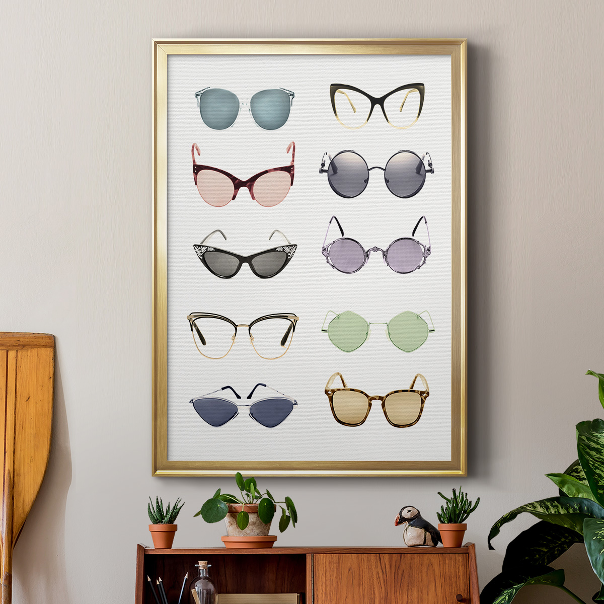 Vintage Glasses I Premium Classic Framed Print - Ready to Hang