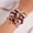 Brown, variant on PISONIC Game Day Bracelets for Women - Heishi Clay Beaded Stretch Bracelets - Stackable Sports Charm Bracelet Bangles - Football Accessories & Outfits Jewelry Gifts