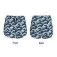 thumbnail image 3 of Balery A Japanese Great Wave Pantalones cortos deportivos para mujer con forro y dos bolsillos, elásticos, para entrenamiento, gimnasio, yoga-Small, 3 of 7