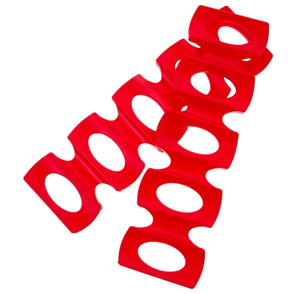 2pcs Silicone Beer Pad Beer Organiser Wine Bottle Rack Holder Drinks Stacking Mat for Home Party Refrigerator Bar (Red)