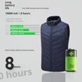 thumbnail image 3 of Lightweight Heated Vest for Men/Women, Outdoor Water/Wind Resistant Outerwear Vests, USB Electric Graphite Heating Windproof Thermal Waistcoat, 3 of 11