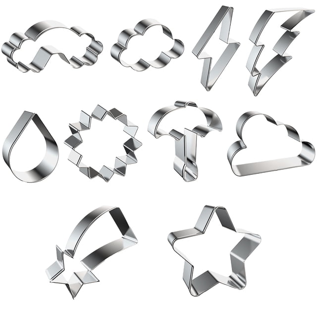 Juego de moldes de metal para galletas, molde para galletas de acero inoxidable, redondo, corte de galleta, corazón, estrella pequeña, molde para galletas, Mini molde para el tiempo para hornear