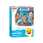 Pinkfong Baby Shark Inflatable Arm Ring Floats for Swimming, Summer Pool Floaties, Kids Ages 2+