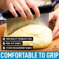 thumbnail image 6 of Zulay Kitchen Multi-purpose Stainless Steel Bench Scraper & Chopper Quick & Easy Perfect Cuts Black, 6 of 7