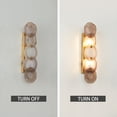 thumbnail image 4 of Organic Agate Stone Wall-Mounted Sconce, 26 Inch Natural Wall Light, Unique Elegant Wall Sconce for Entryway, Living Room, 4 of 12