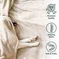 thumbnail image 3 of American Soft Linen Fleece Blanket Queen Size 85x90 - Cozy, Durable & Lightweight for Bed, Couch, and All-Season Comfort, Taupe, 3 of 7