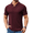Dark Red, variant on COOFANDY Men's Ribbed Polo Shirts Short Sleeve V Neck Slim Fit Polo T-Shirt Casual Summer Collared Golf Shirt