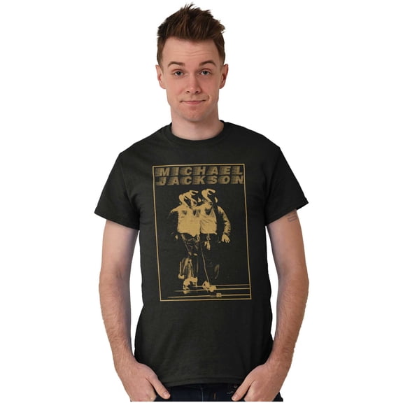 Michael Jackson Moonwalk Glitch Crew Neck Short Sleeve Graphic Tee Brisco Brands S