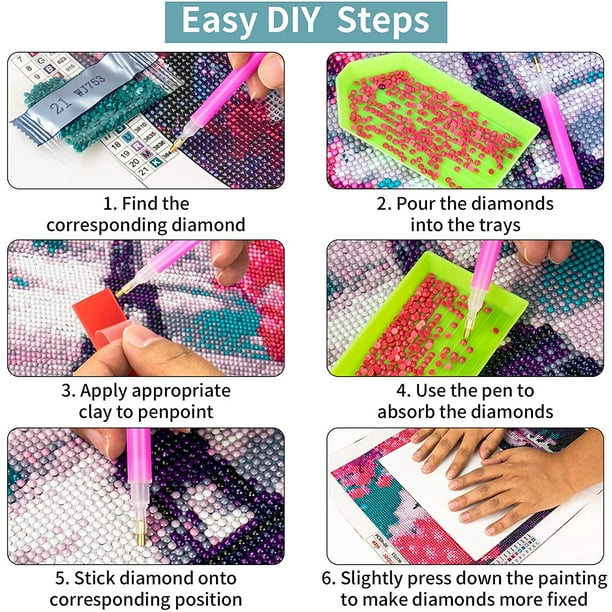 5D Diamond Painting Kits for Adults, DIY Full Drill Diamond Art