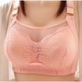 thumbnail image 2 of Sakmal Bra for Women Pink Full-Coverage Wireless Push-Up Bra Bra for Ladies, 2 of 4