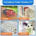 thumbnail image 4 of Stackable Refrigerator Bins - Set of 14 Large Capacity Organizers with Easy Grip   dles - Clear and Versatile for Kitchen Storage, 4 of 8
