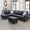 Black-PU-3, variant on Prilinex Classic L-Shaped Sectional Sofa Couch for Living Room, Modern Modular Sofa with Chaise, Classic Lounge Couch Sleeper for Apartment, Gray