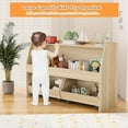 thumbnail image 5 of COZPAW Toy Storage Organizer, 2 Tier Montessori Shelf with Movable Bins, Toy Organizers Book Shelf for  Room, Playroom, Nursery (Wood), 5 of 8