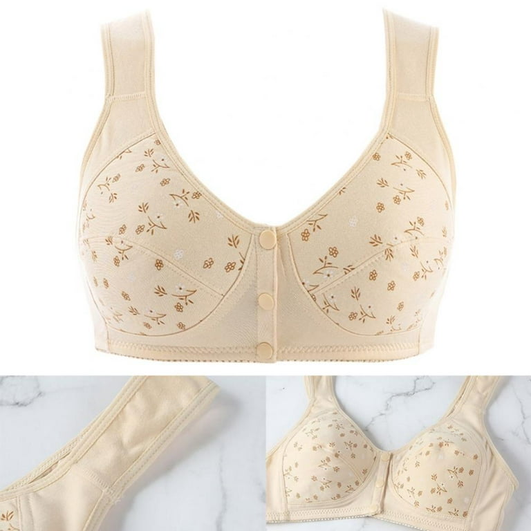 bra Middle-aged and old-aged women's underwear with large size and thin  vest and comfortable cotton bra without rims 42/95