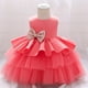 thumbnail image 3 of Vestido de bebé, vestido de novia con encaje calado, vestido lavado, vestido de princesa de algodón para niños, vestido, 3 of 6