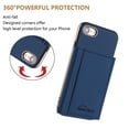 thumbnail image 4 of Allytechgroup Wallet Case for iPhone 7 / 8 / SE 2022 & 2020, RFID Blocking PU Leather Stand Phone Shell with Credit Card Slot Shockproof Protective Back Cover for Women Men, Darkblue, 4 of 7