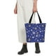 thumbnail image 5 of Balery Golden Snowflakes Royal Blue Bolsa de Hombro con Diseño, Bolsa Grande y Duradera, Bolsa Versátil para Compras, 5 of 6
